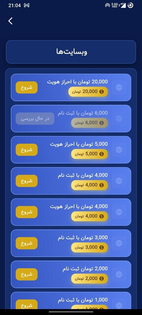 ماموریت‌های وبسایت